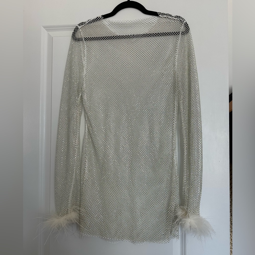 WHITE FOX Disco Inferno Long sleeve mini dress M/L